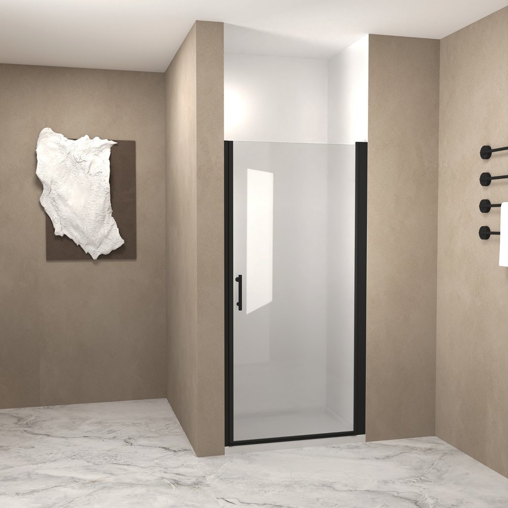 Aluminum and Tempered Glass Shower Door - 72 X 36-inch