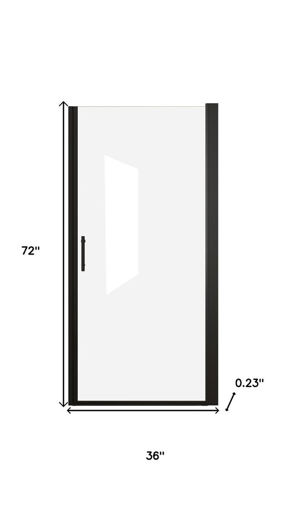 Aluminum and Tempered Glass Shower Door - 72 X 36-inch