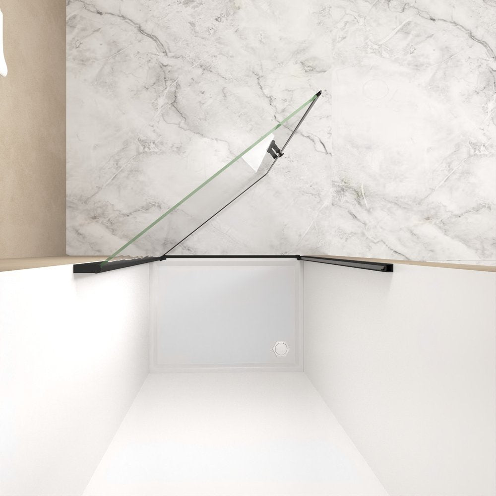 Aluminum and Tempered Glass Shower Door - 72 X 36-inch
