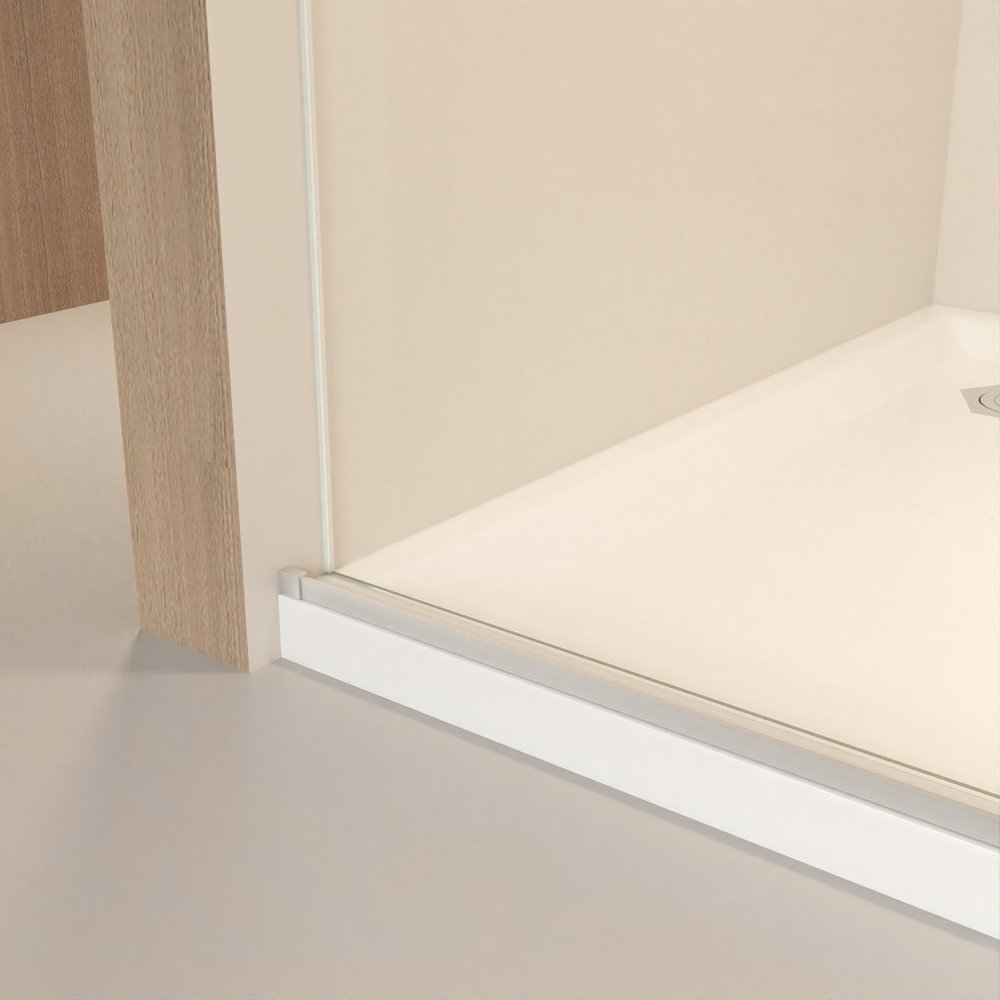 Set of Two Tempered Glass Shower Doors