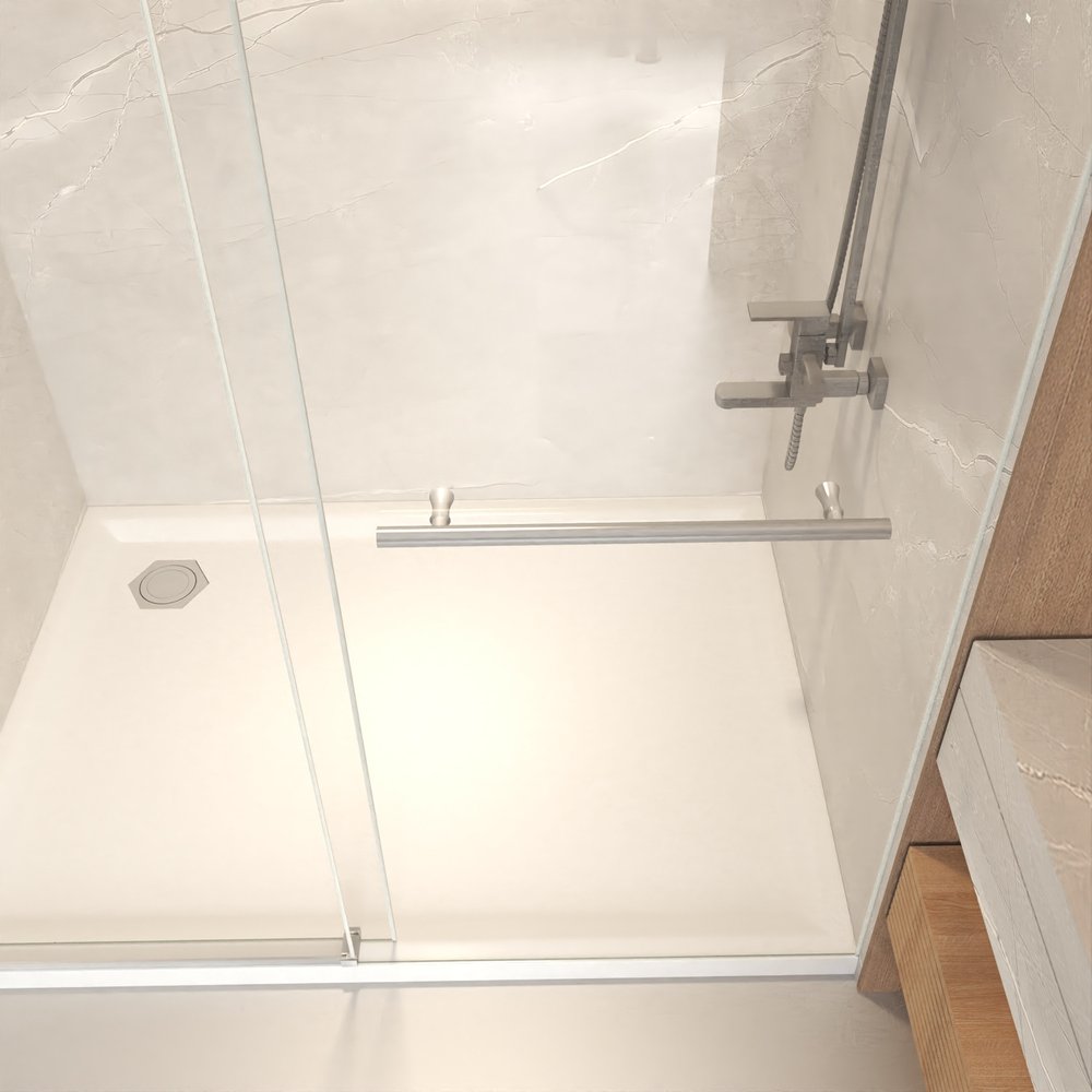 Set of Two Tempered Glass Shower Doors
