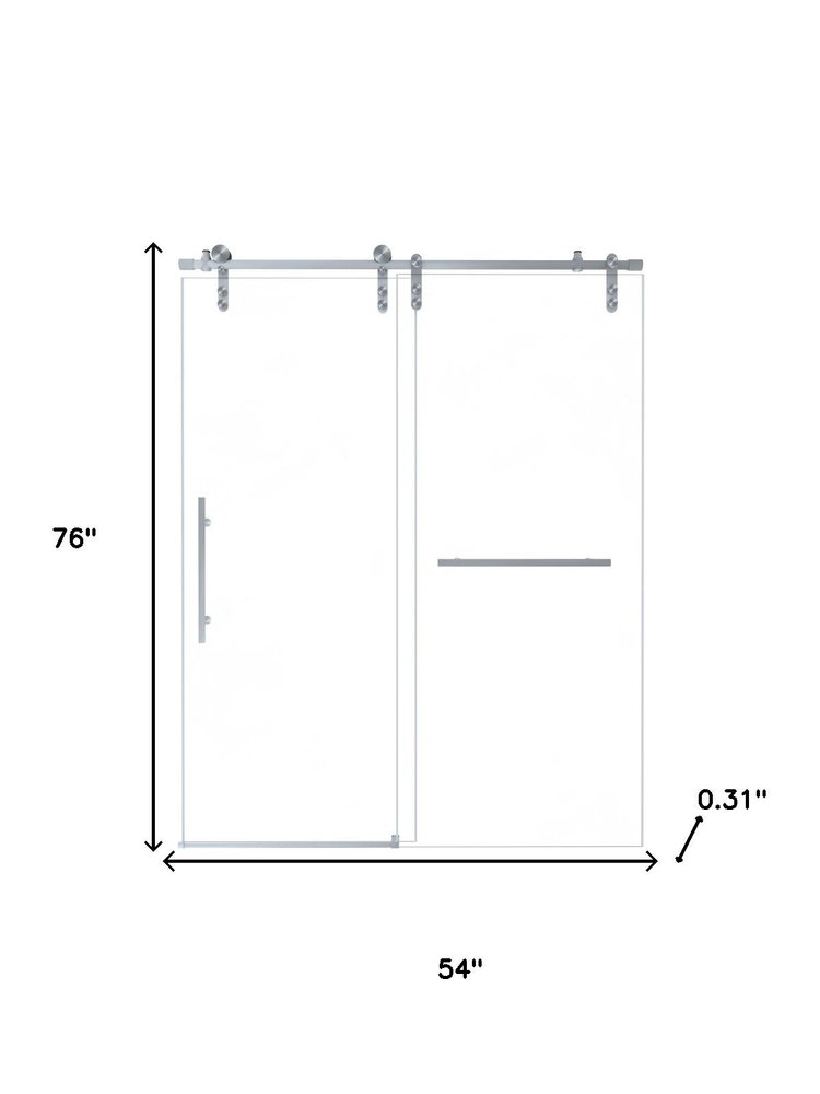 Set of Two Tempered Glass Shower Doors