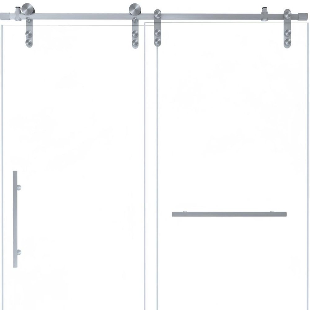 Set of Two Tempered Glass Shower Doors