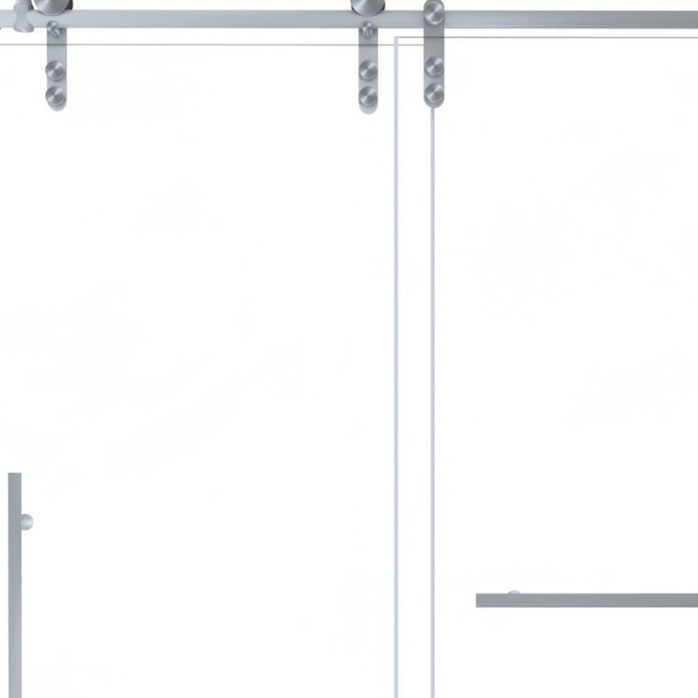 Set of Two Tempered Glass Shower Doors