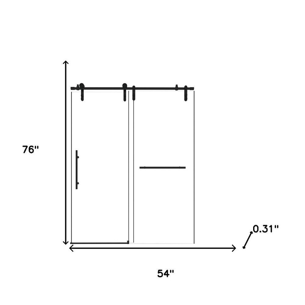 Set of Two Tempered Glass Shower Doors