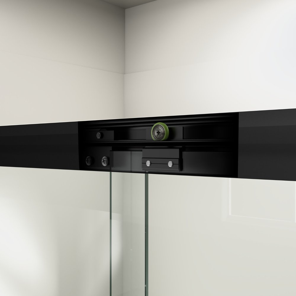Set of Two Tempered Glass Shower Doors