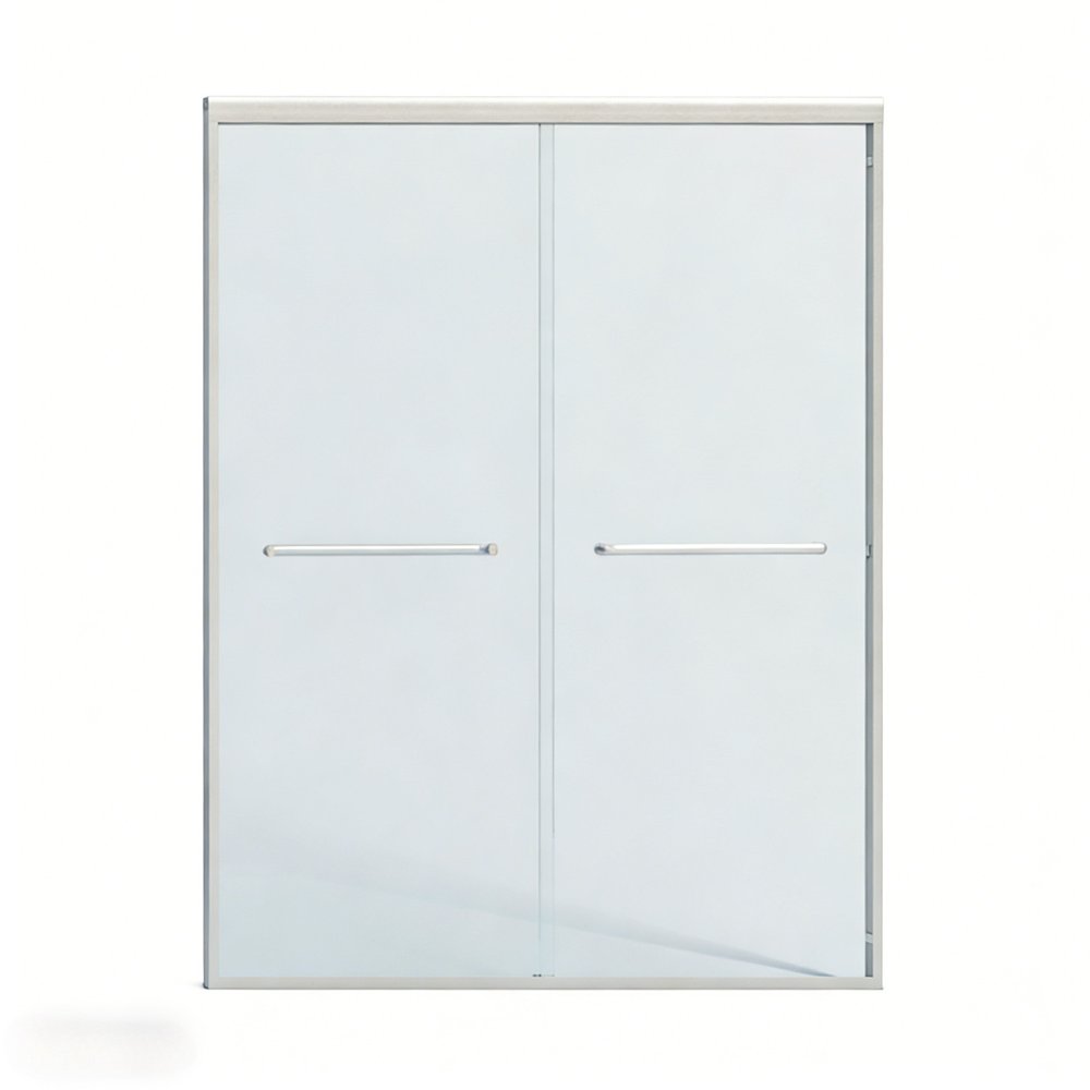 Set of Two Tempered Glass Shower Doors
