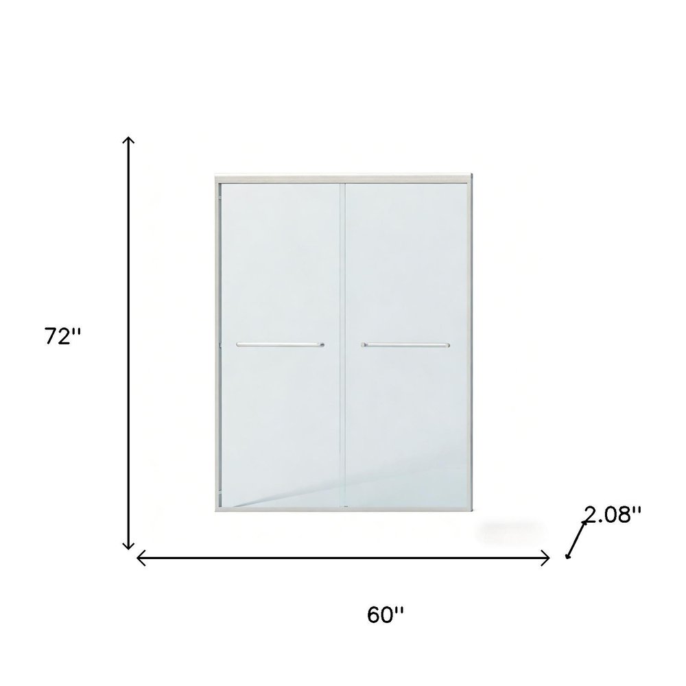 Set of Two Tempered Glass Shower Doors