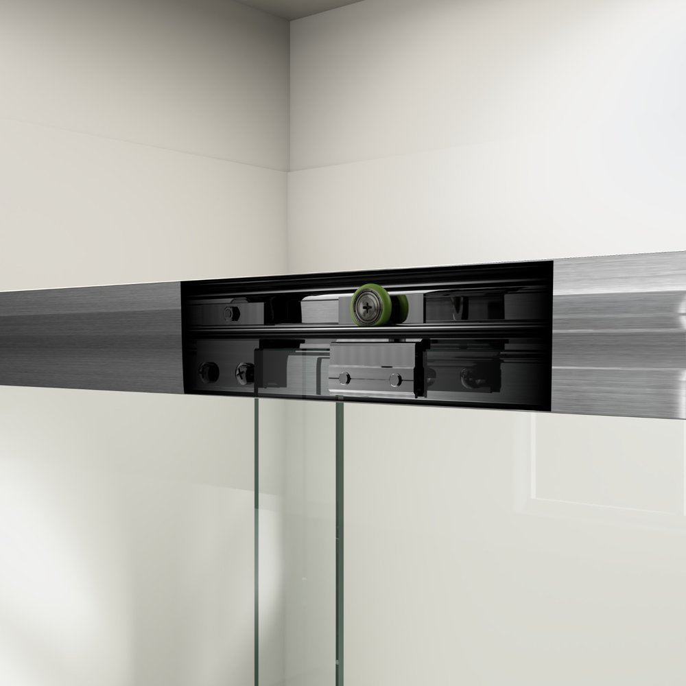 Set of Two Tempered Glass Shower Doors