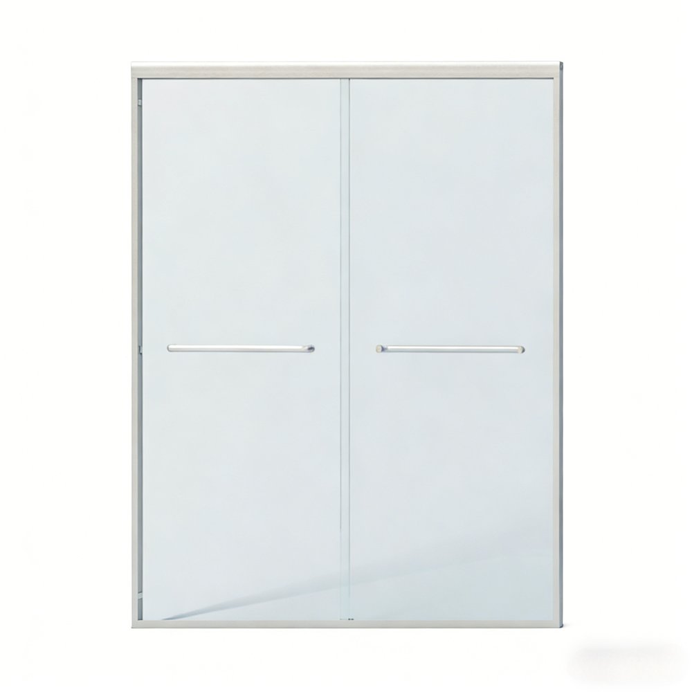 Set of Two Tempered Glass Shower Doors