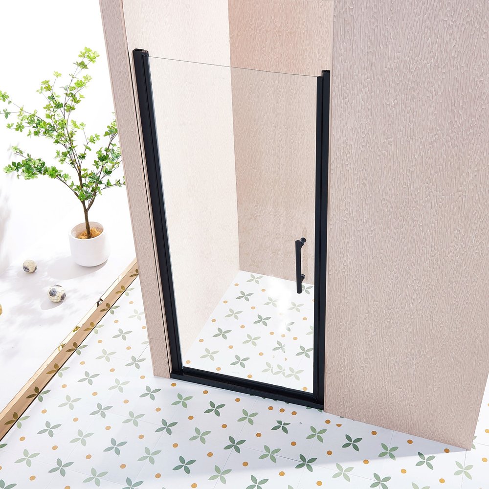 Aluminum and Tempered Glass Shower Door - 75 X 34-inch