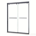 Set of Two Aluminum and Tempered Glass Shower Doors