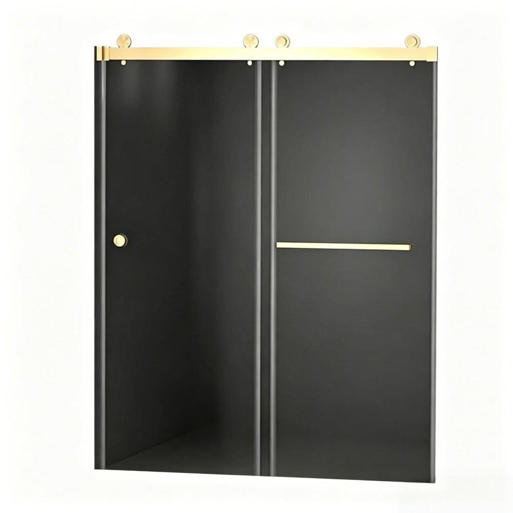 Set of Two Tempered Glass Shower Doors