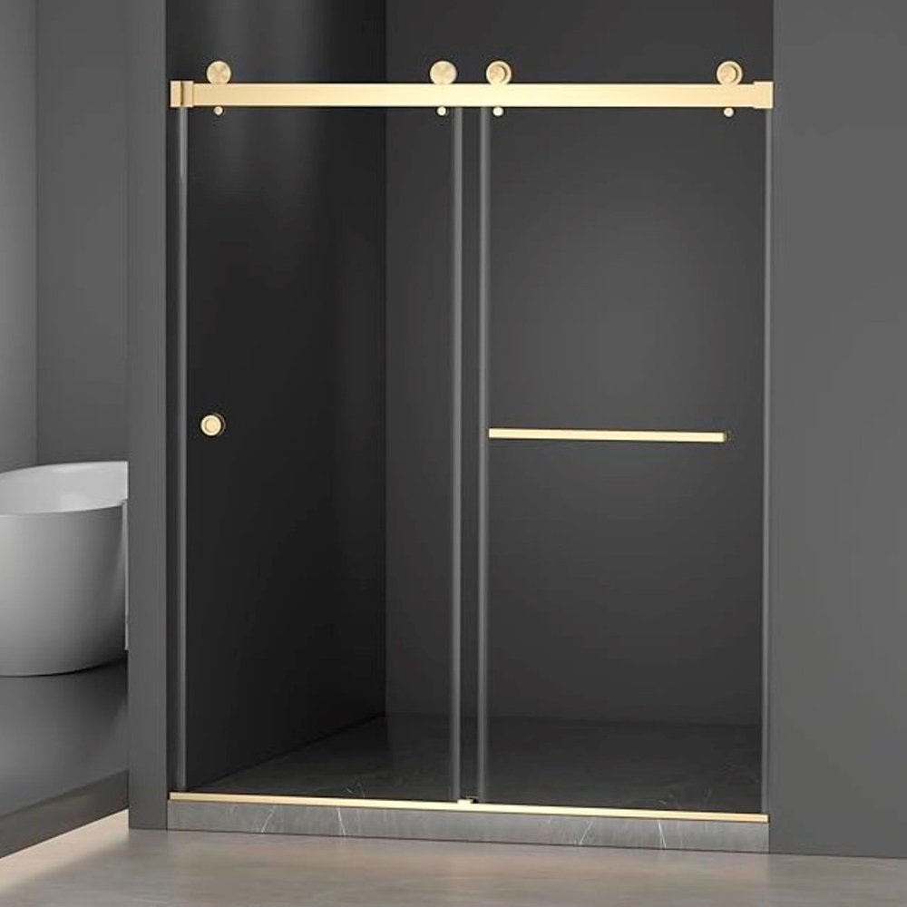 Set of Two Tempered Glass Shower Doors