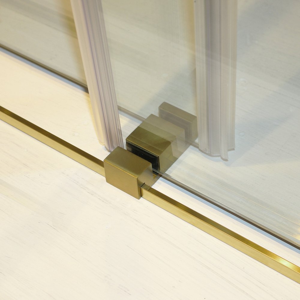 Set of Two Tempered Glass Shower Doors