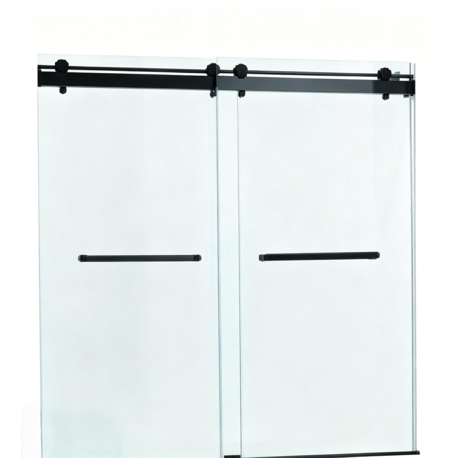 Set of Two Tempered Glass Shower Doors