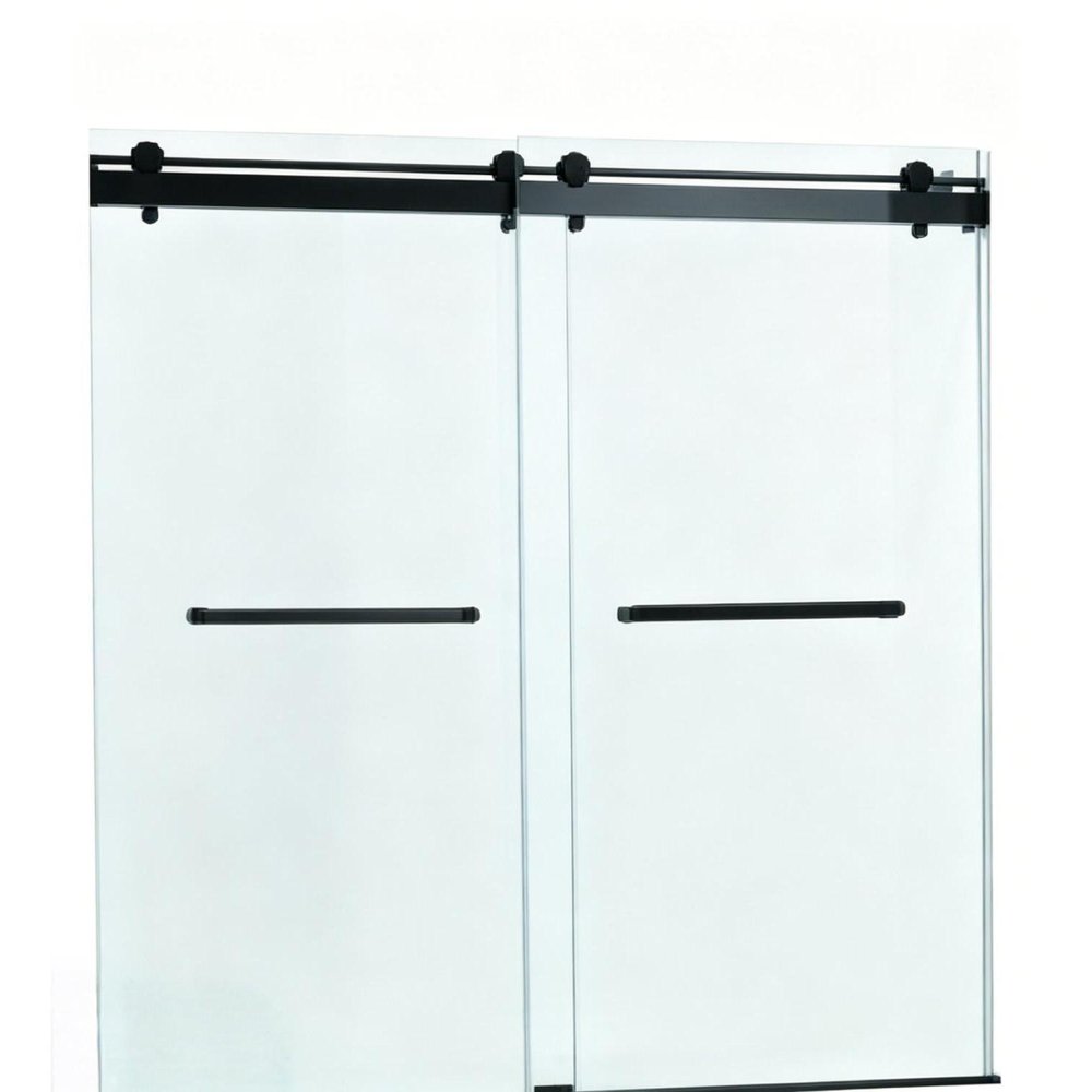 Set of Two Tempered Glass Shower Doors