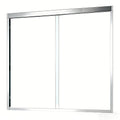 Set of Two Aluminum and Tempered Glass Shower Doors