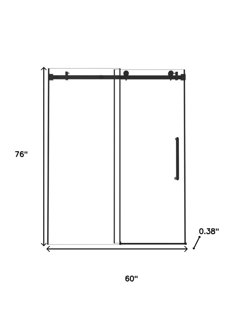 Set of Two Tempered Glass Shower Doors