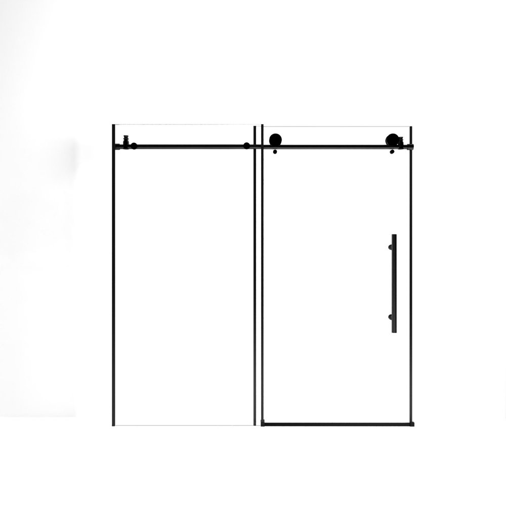 Set of Two Tempered Glass Shower Doors