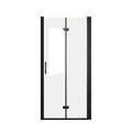 Set of Two Aluminum and Tempered Glass Shower Doors