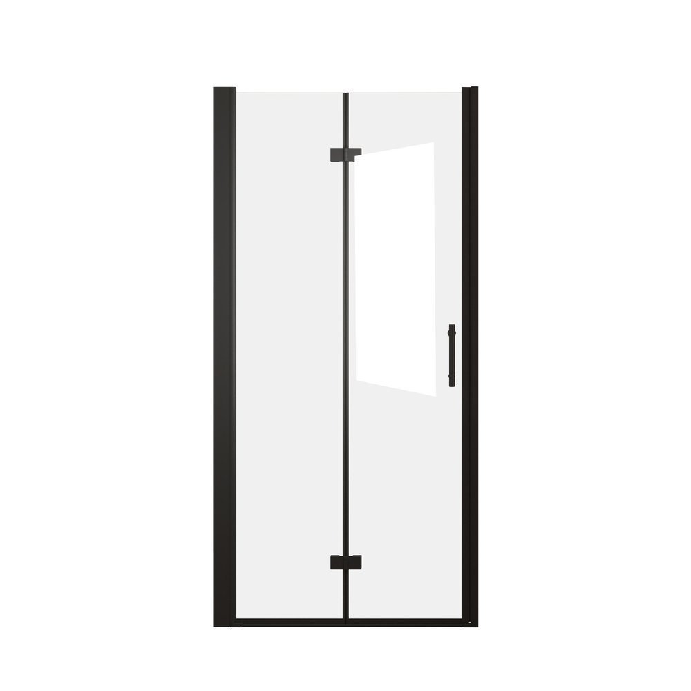 Set of Two Aluminum and Tempered Glass Shower Doors