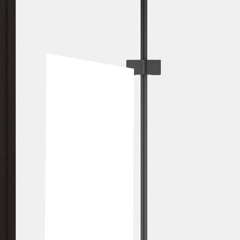 Set of Two Aluminum and Tempered Glass Shower Doors