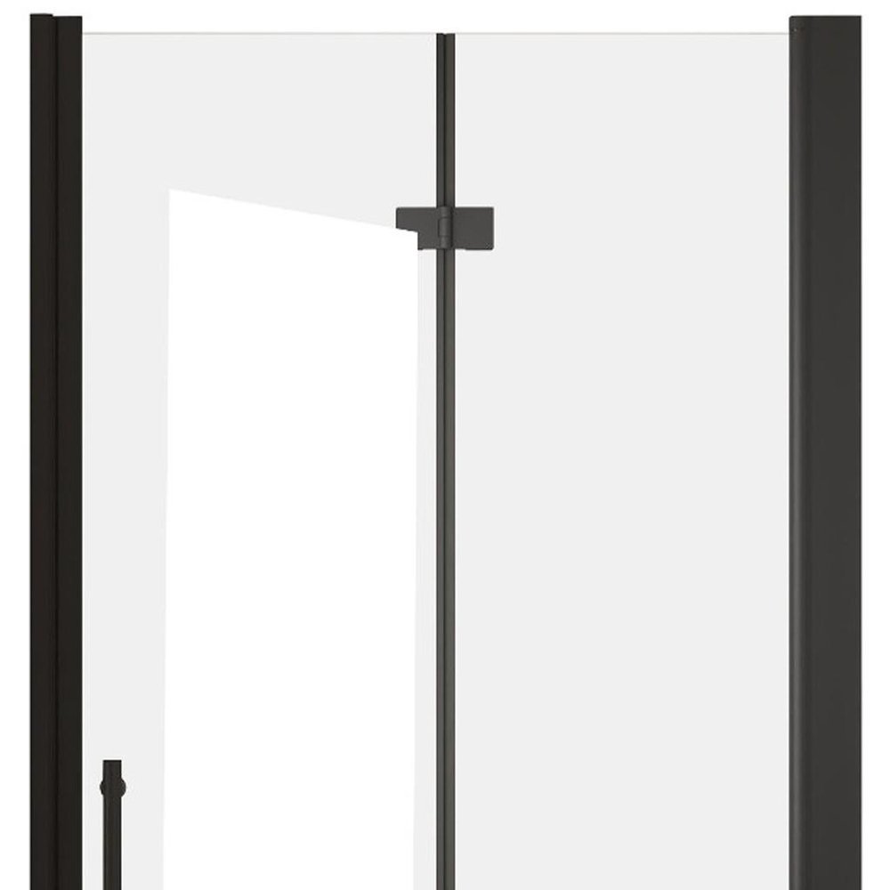 Set of Two Aluminum and Tempered Glass Shower Doors