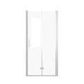 Set of Two Aluminum and Tempered Glass Shower Doors