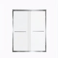 Set of Two Aluminum and Tempered Glass Shower Doors