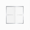 Set of Two Aluminum and Tempered Glass Shower Doors