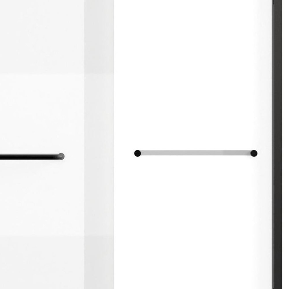 Set of Two Aluminum and Tempered Glass Shower Doors