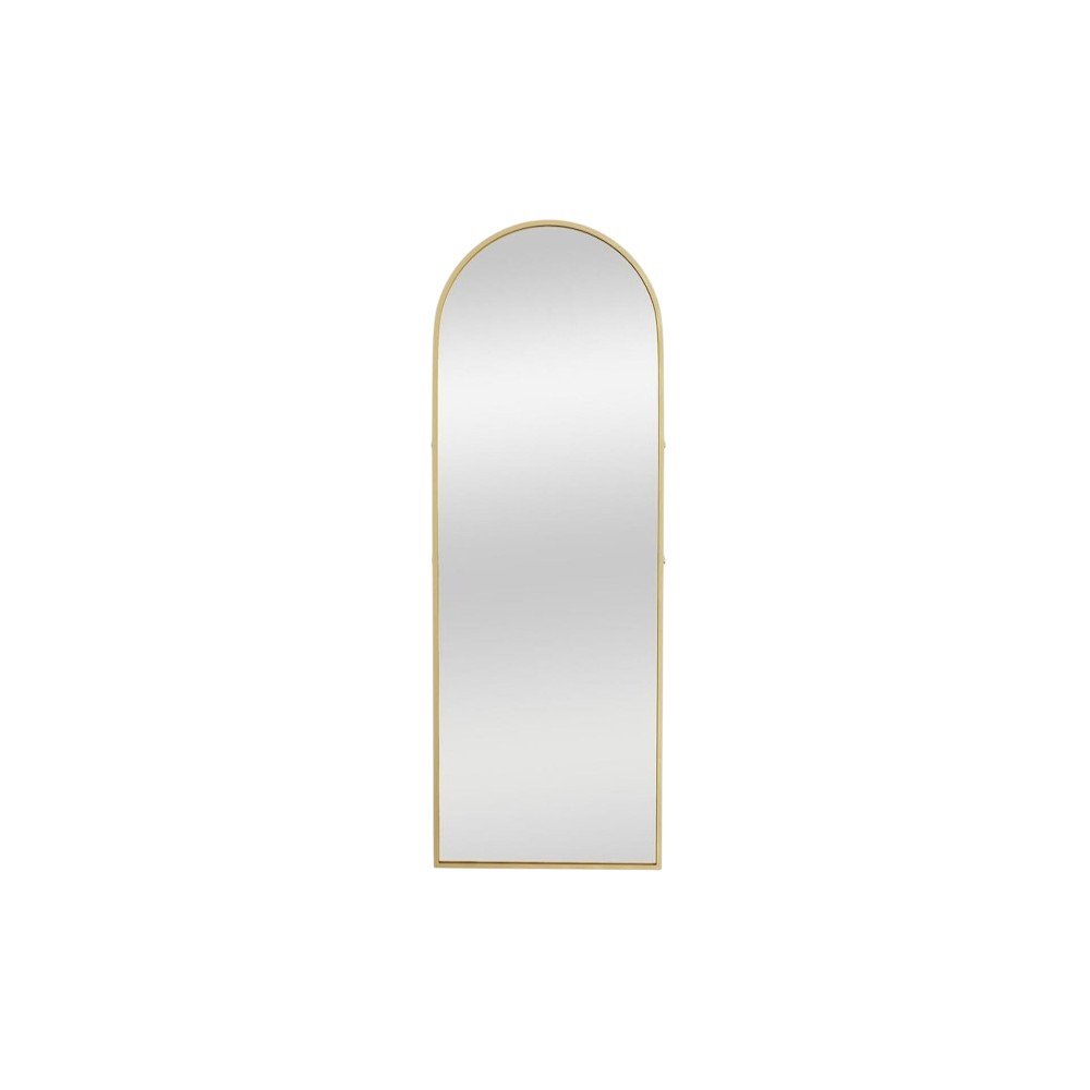 Gold Metal Arch Wall Mounted Leaning or Freestanding Framed Full Length Mirror