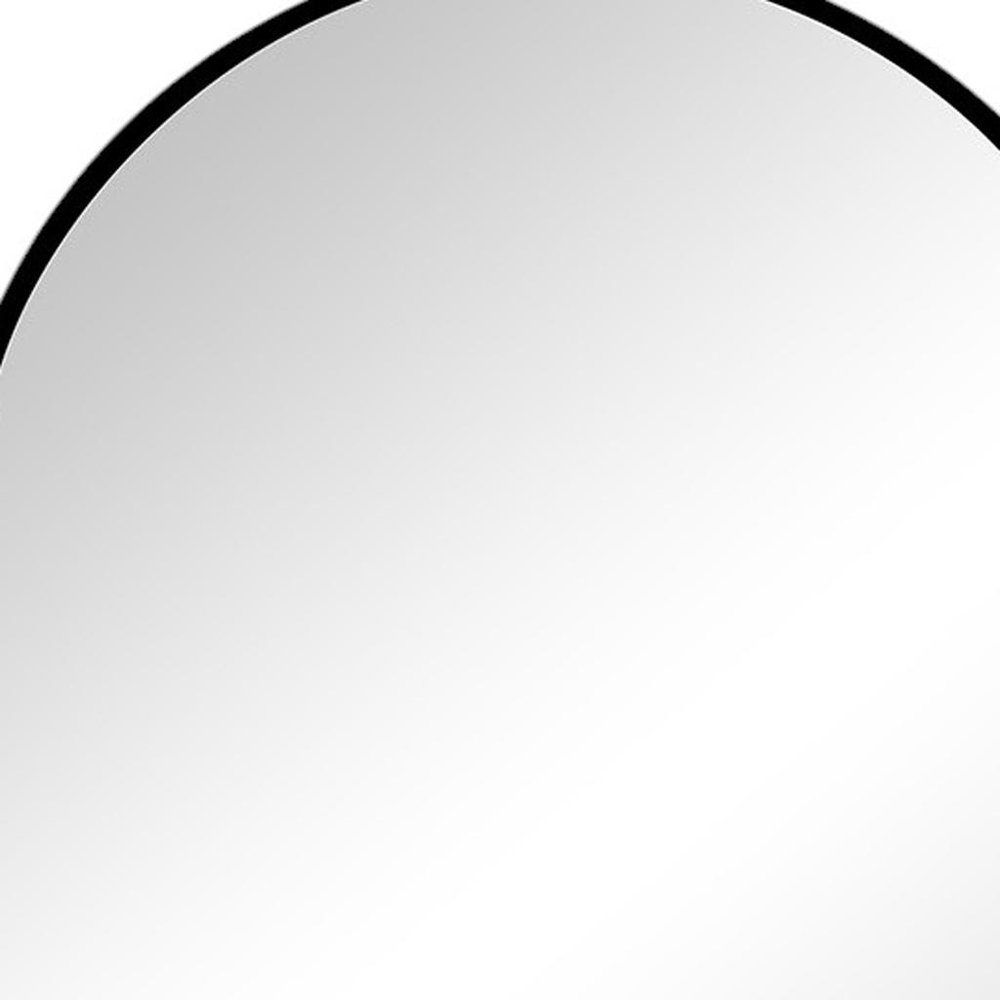 Black Metal Arch Framed Accent Mirror - 30-inch