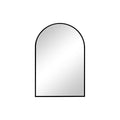 Black Metal Arch Framed Accent Mirror - 30-inch