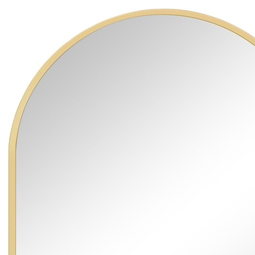 Gold Metal Arch Framed Accent Mirror - 30-inch
