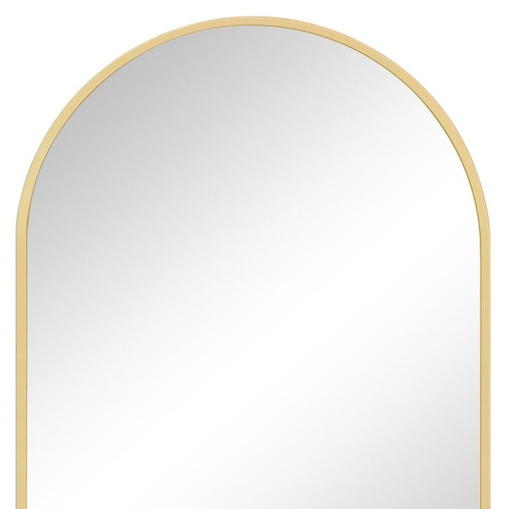 Gold Metal Arch Framed Accent Mirror - 30-inch