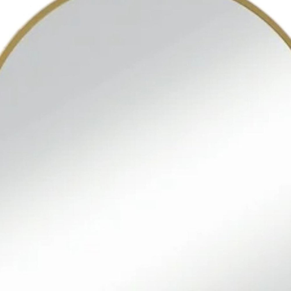 Gold Metal Arch Framed Accent Mirror - 35-inch
