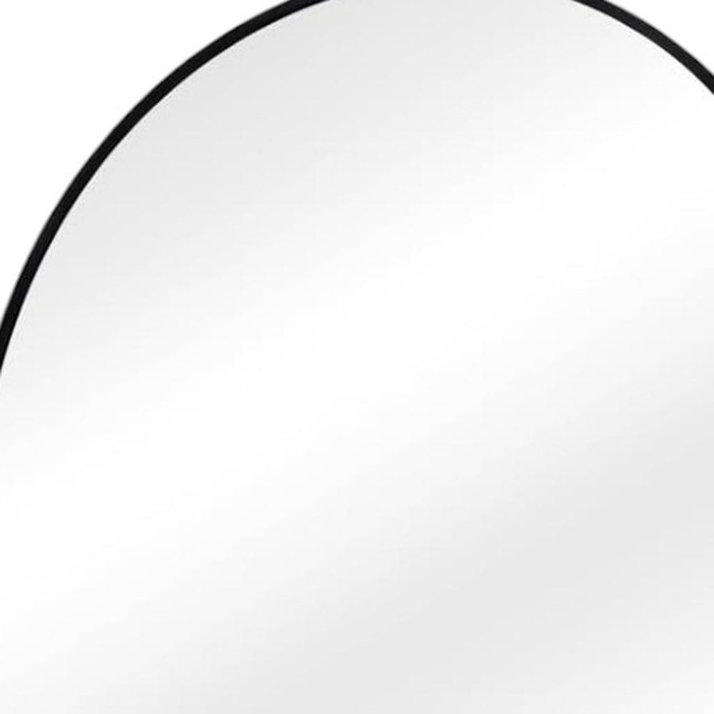 Black Metal Arch Framed Accent Mirror - 38-inch