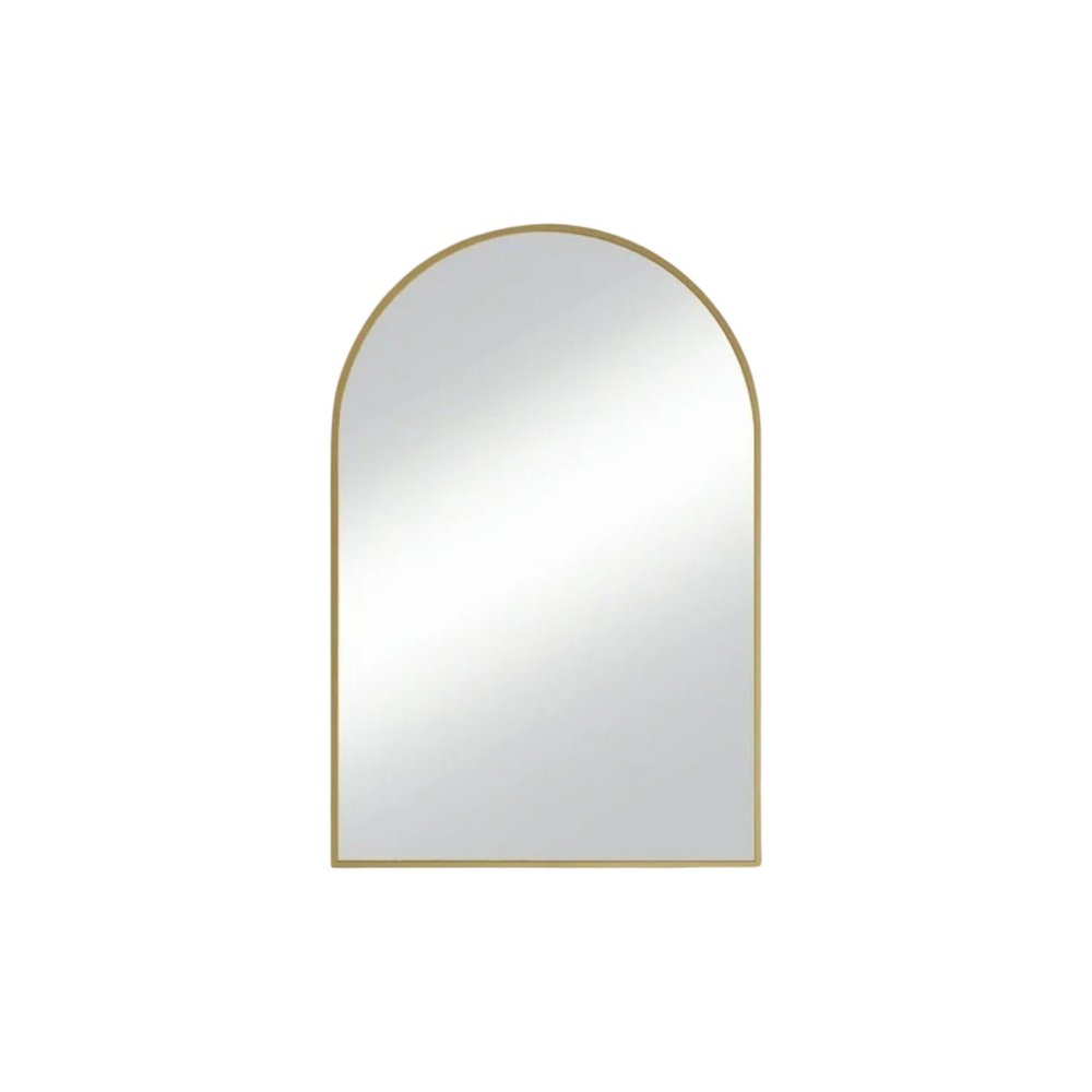 Gold Metal Arch Framed Accent Mirror - 38-inch