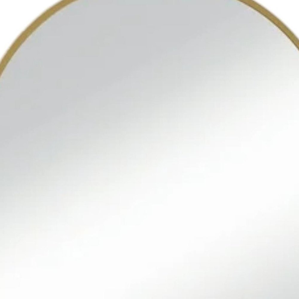 Gold Metal Arch Framed Accent Mirror - 38-inch