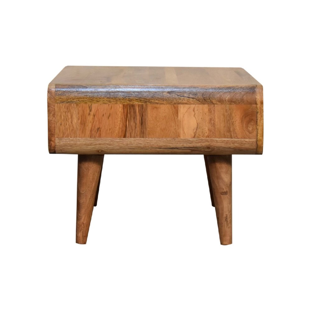 Brown Solid Wood Open Shelving TV Stand - 26-inch