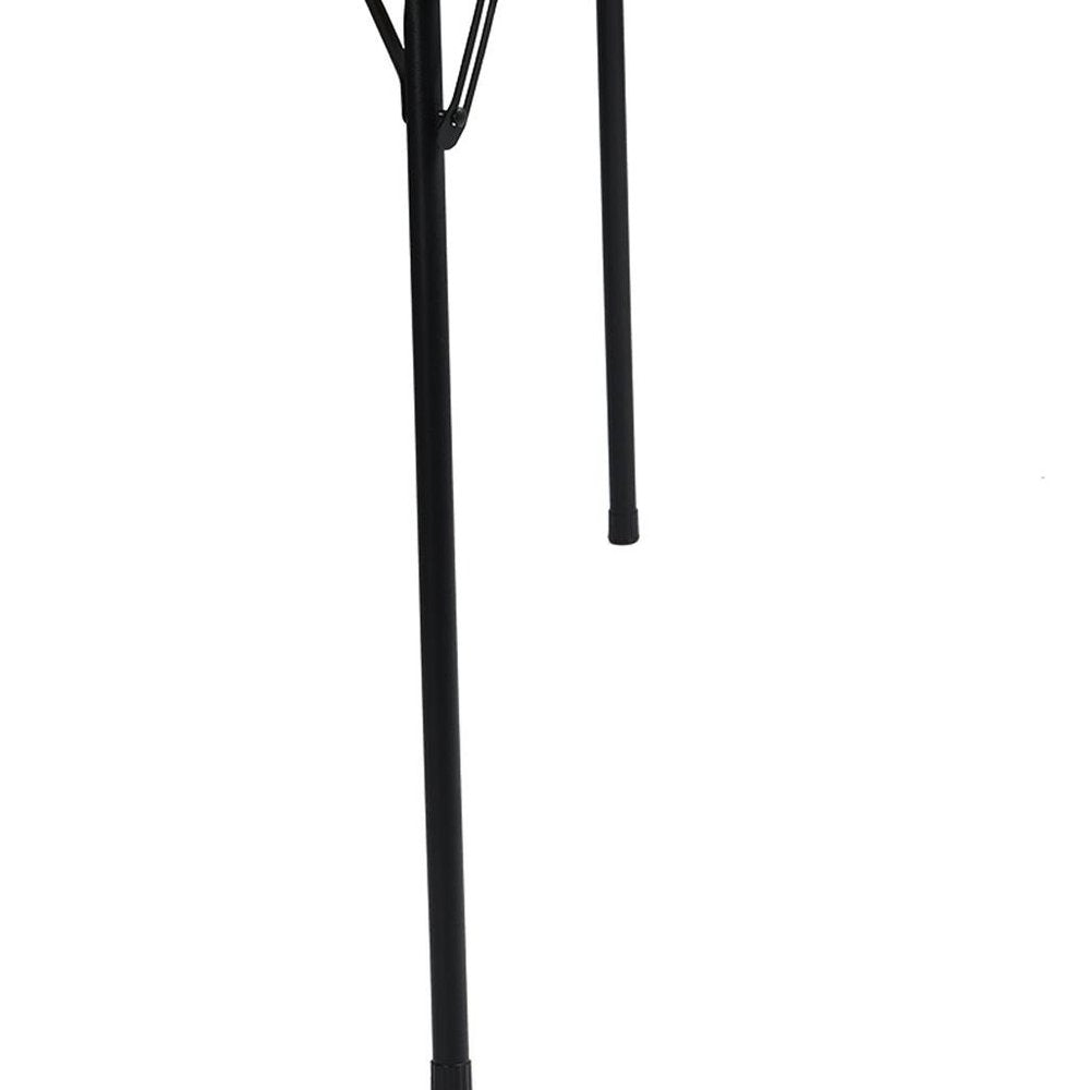 Black Wood and Iron Folding Square Card Table - 34-inch