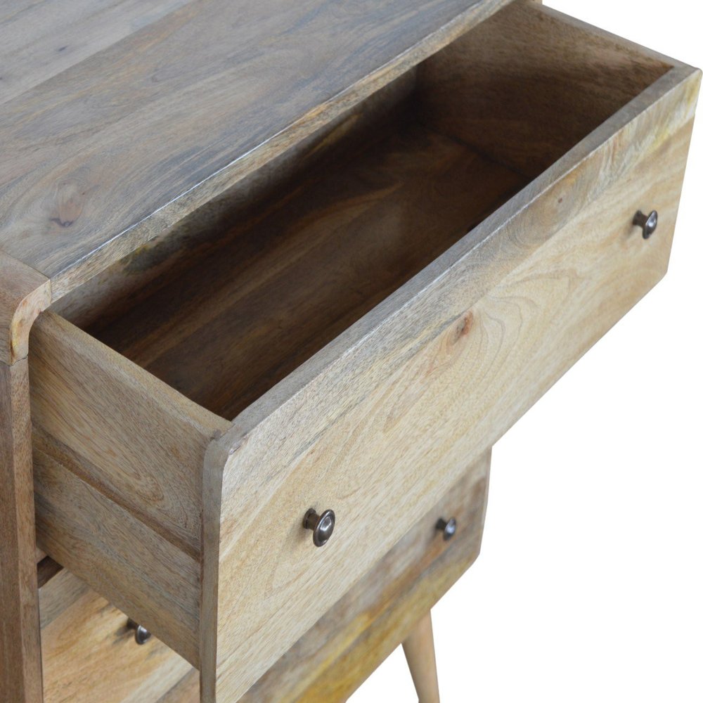 Brown Solid Wood Three Drawer Sideboard - 28-inch
