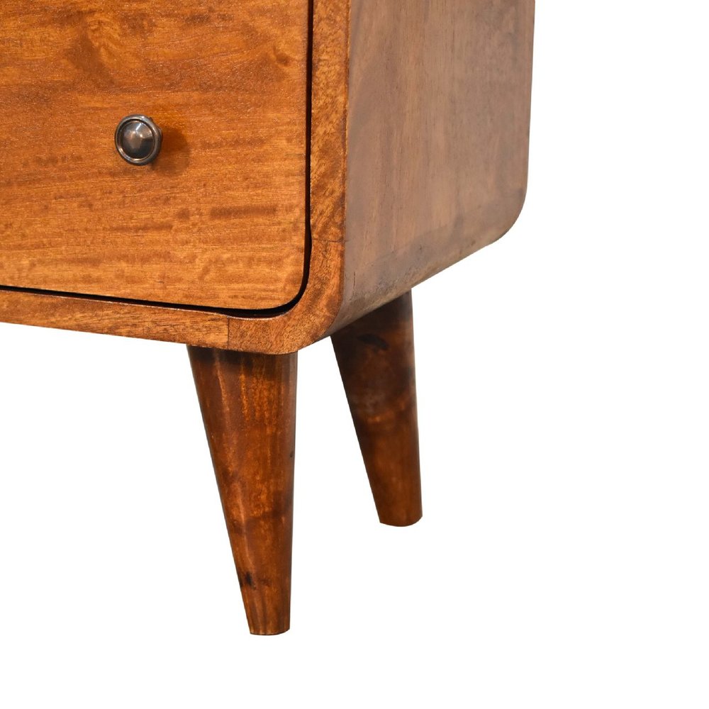 Brown Solid Wood Three Drawer Sideboard - 22-inch
