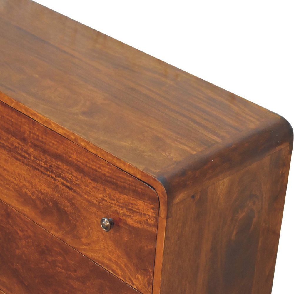 Brown Solid Wood Six Drawer Sideboard - 47-inch