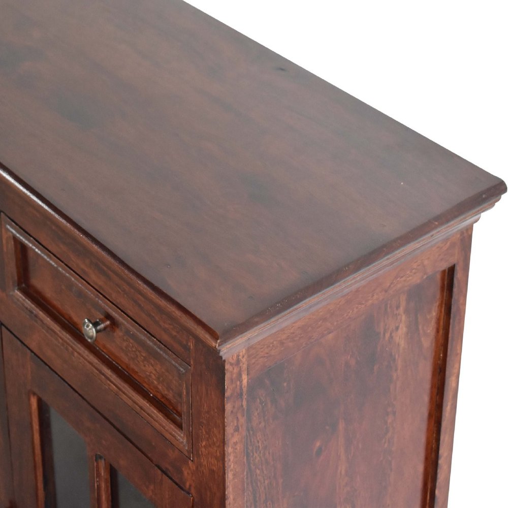 Brown Solid Wood Six Drawer Sideboard - 65-inch