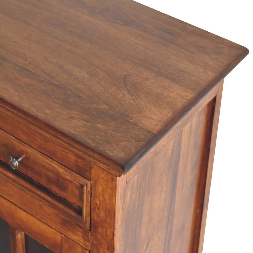 Brown Solid Wood Four Drawer Sideboard - 65-inch