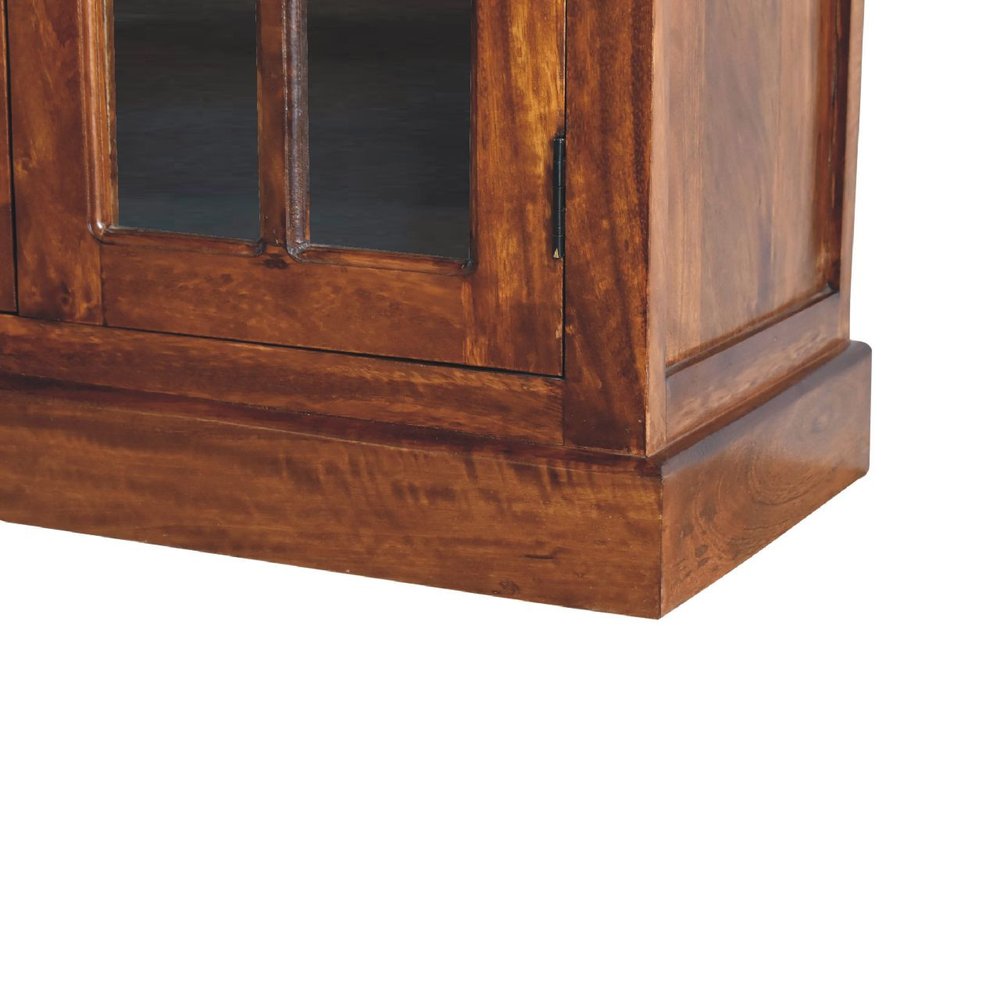 Brown Solid Wood Four Drawer Sideboard - 65-inch