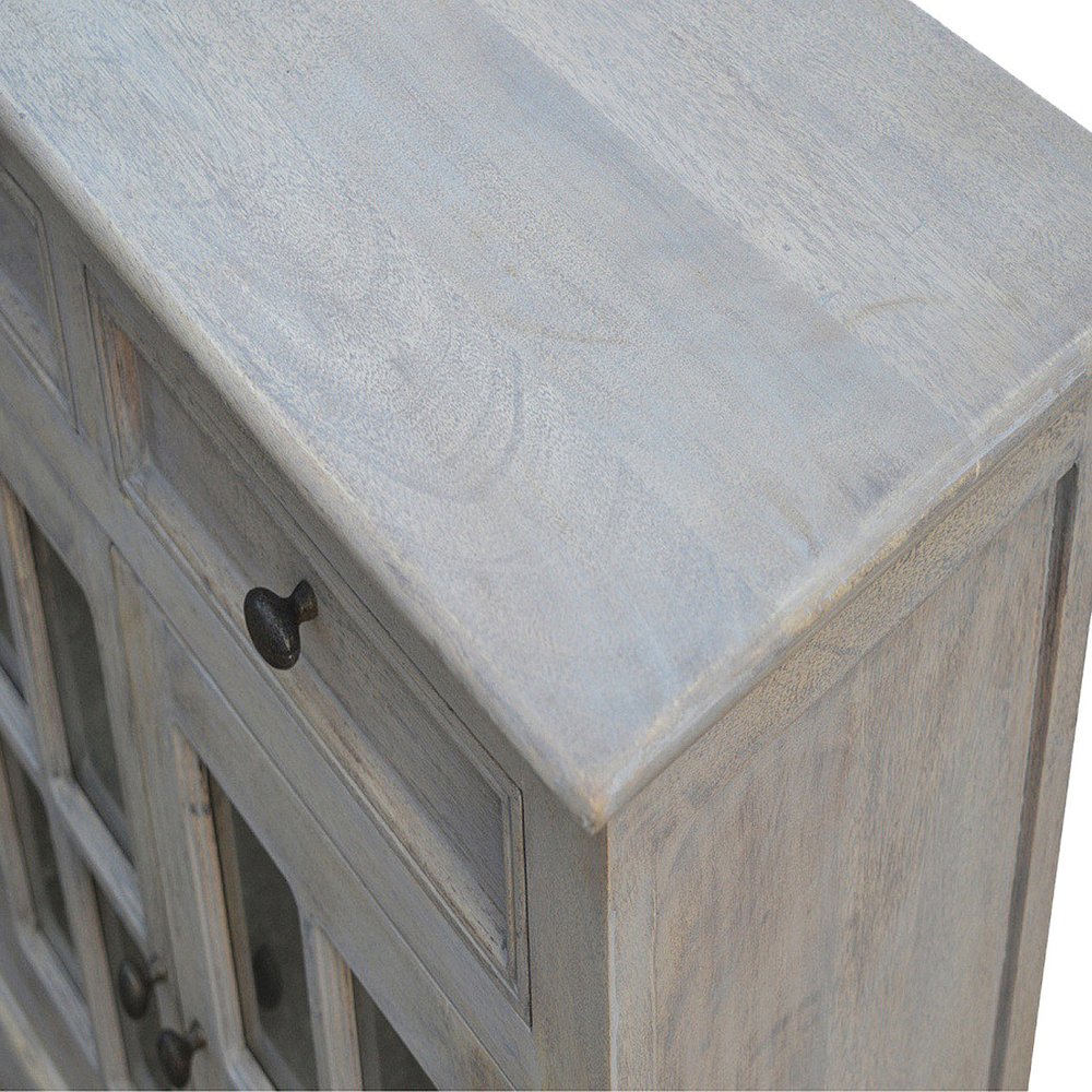 Brown Solid Wood Four Drawer Sideboard - 65-inch